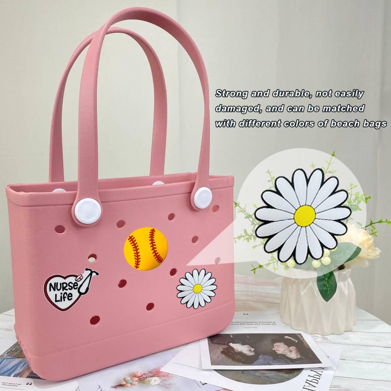 Lckaey Rubber Beach Bag Accessories-PVC Rubber decoration-for EVA Purse Bogg Inserts Y064figure 28 - Image 5
